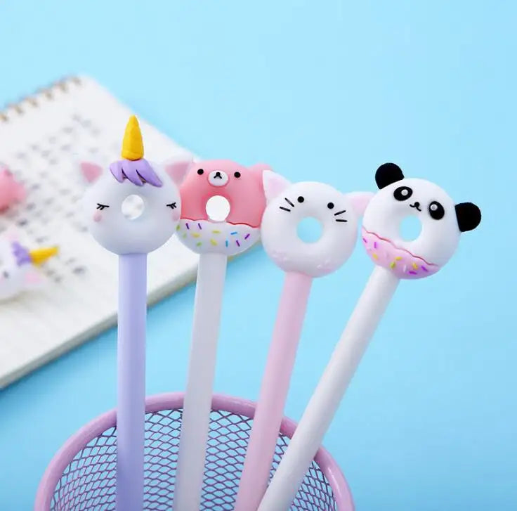  Cute Kawaii Doughnut Shape Gel Ink Pens Japanese