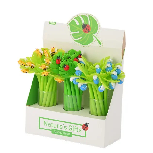 IDAKO-Insect on Leaf Wiggle Gel Pen (Box of 48)-