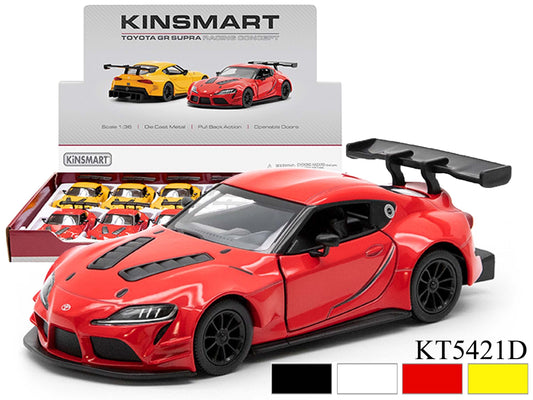 Kinsmart-5" Diecast Toyota GR Supra Racing Concept (12 Pieces)-KT5421D