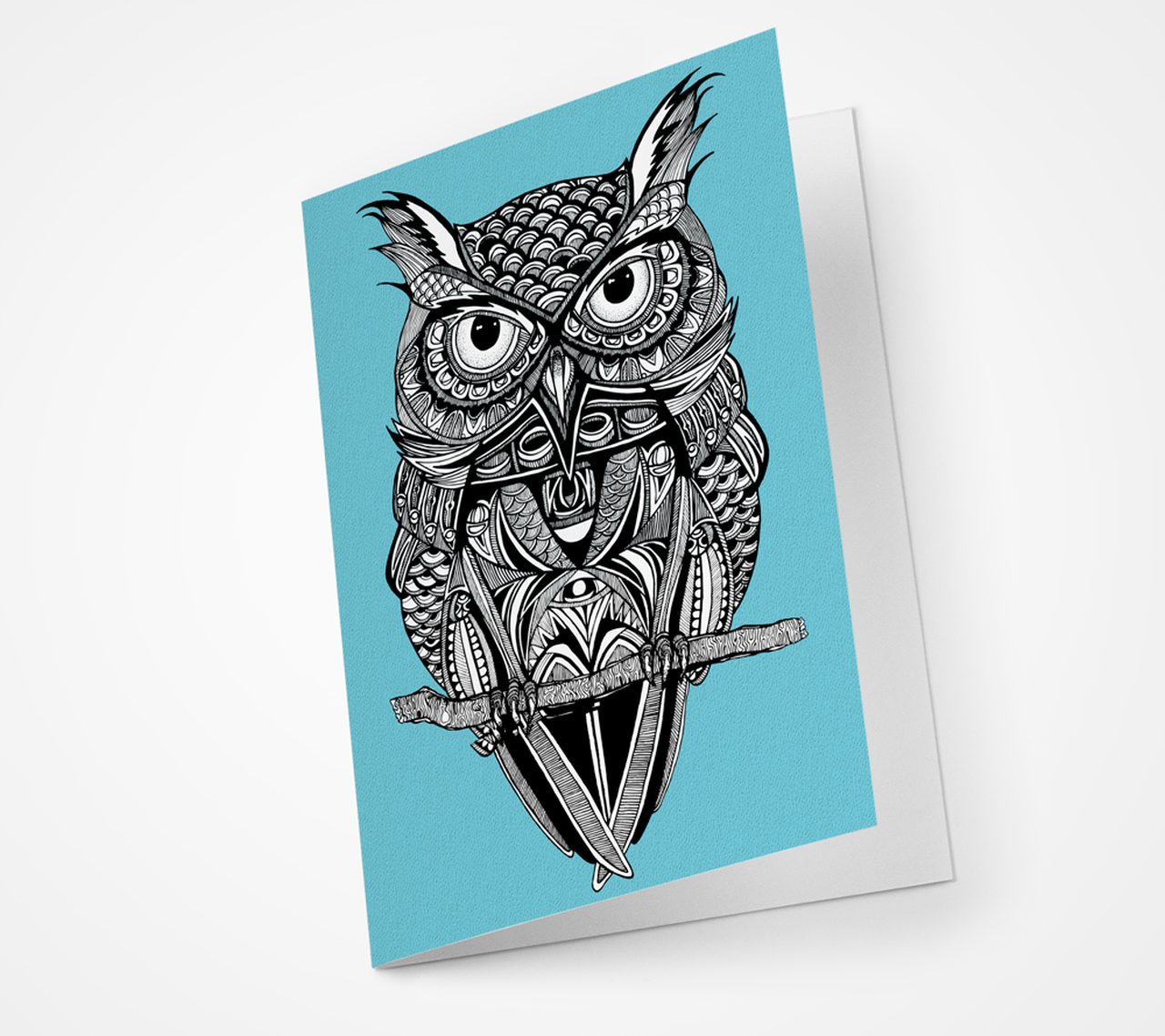 Legacy Bound-Perched Owl Blank Card-LBP3101