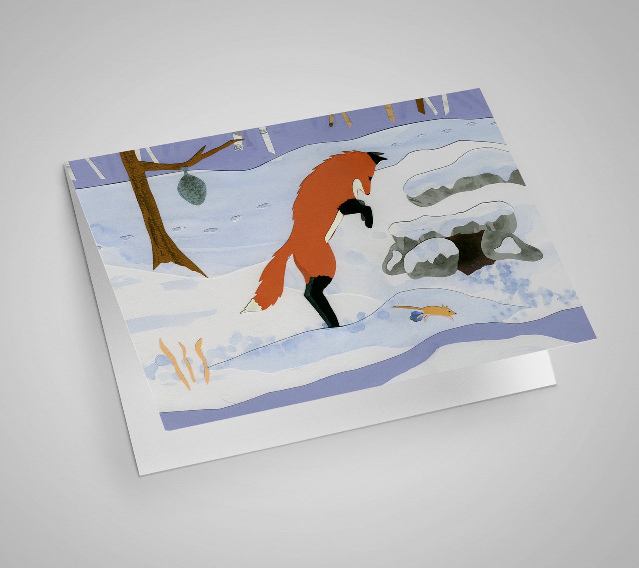 Legacy Bound-Fox Pounce Blank Card-LBP3118