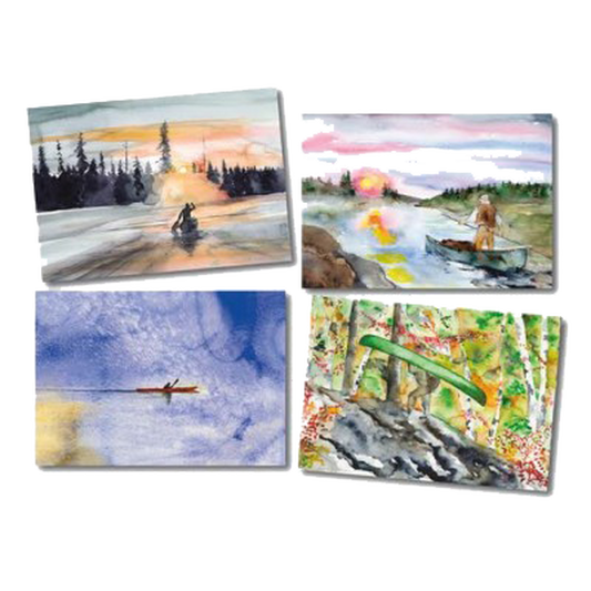Legacy Bound-Notecards Gift Pack - Wilderness Paddler, 8 Blank Notecards-LBP3201