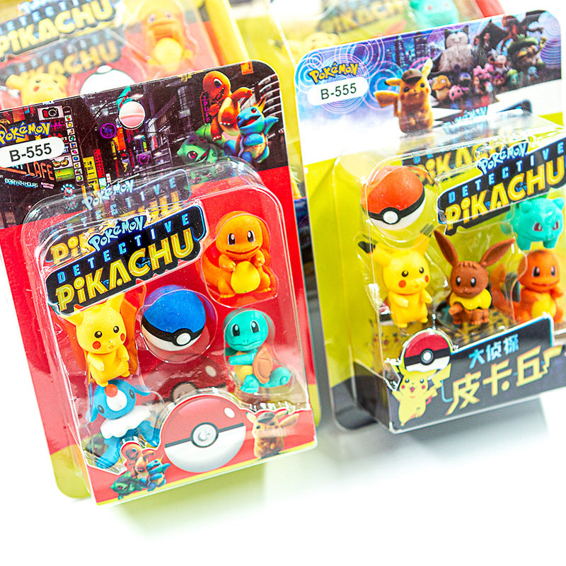 Pokemon Series Mini Erasers Card