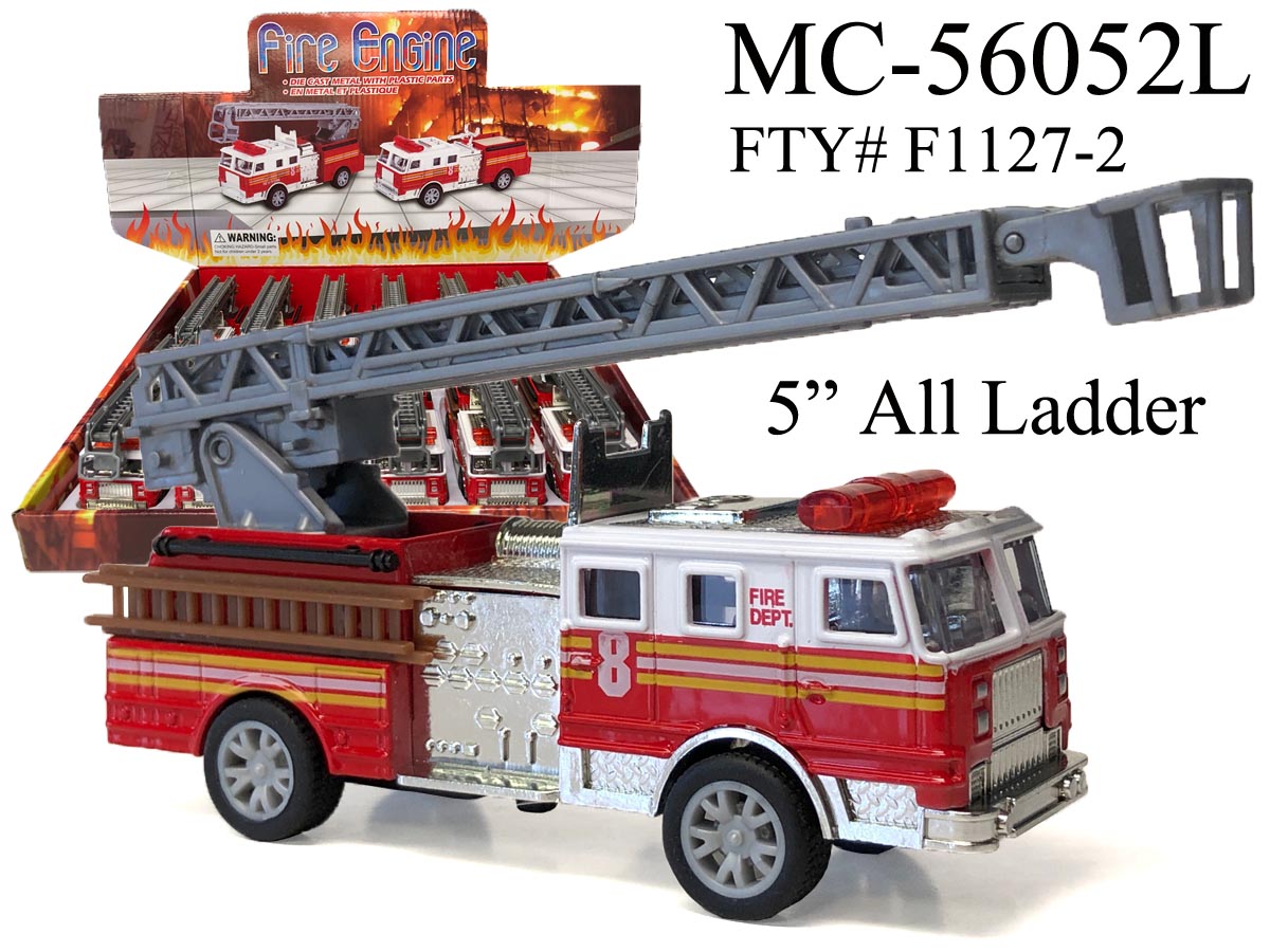 Kinsmart-5" Diecast Fire Engine with Ladder (12 Pieces)-F1127-2