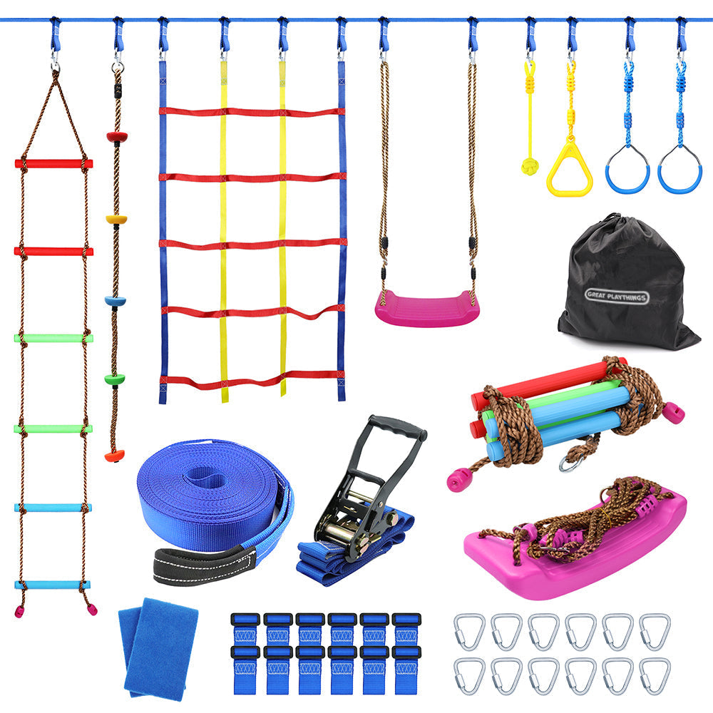 Great Playthings-Ninja Warrior Obstacle Course with 8 accessories-GP1010