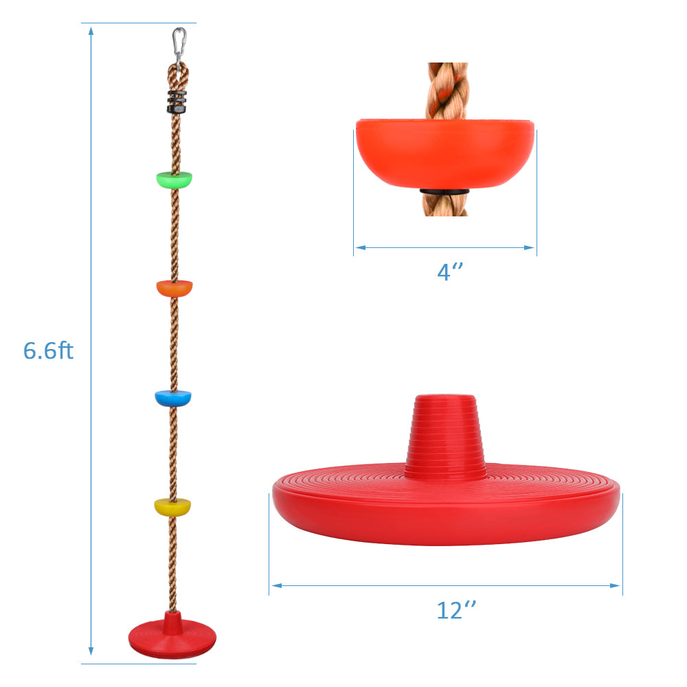 Climbing rope with disc swing hot sale