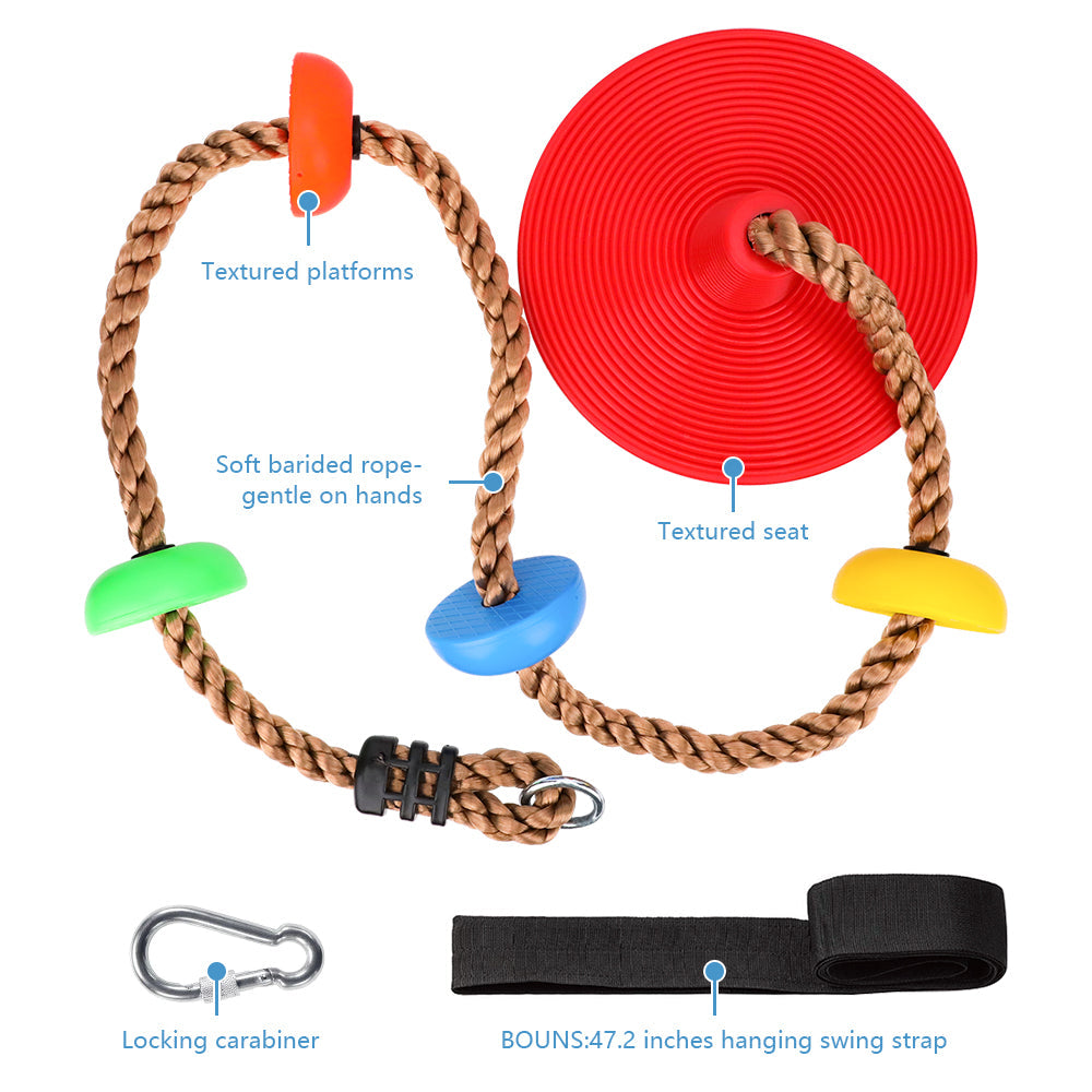 Climbing rope swing online with disc