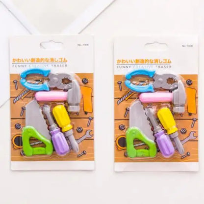Tool Set Mini Erasers Card
