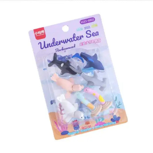 Underwater Sea Mini Erasers Card