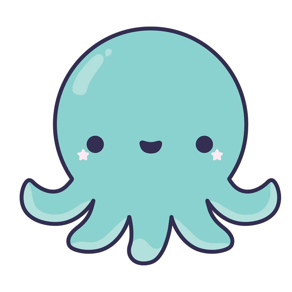 IDAKO-Baby Octopus 4" Sticker-