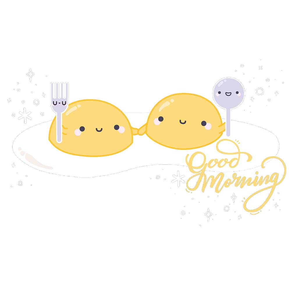 IDAKO-Good Morning Eggs 4" Sticker-