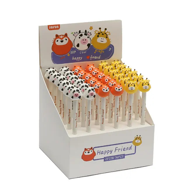 IDAKO-Happy Animal Friends Retractable Gel Pen (Box of 36)-