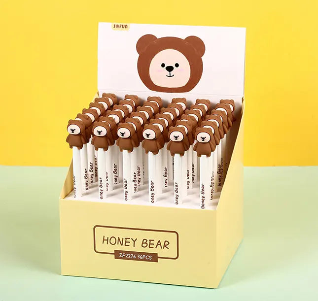 Honey Bear Retractable Gel Pen (Box of 36) – Great Playthings