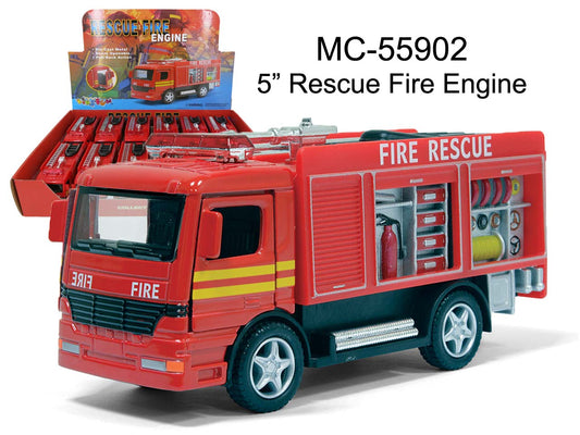Kinsmart-5" Diecast Rescue Fire Engine Truck (12 Pieces)-KS5110D