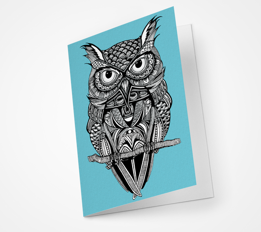 Legacy Bound-Perched Owl Blank Card-LBP3101