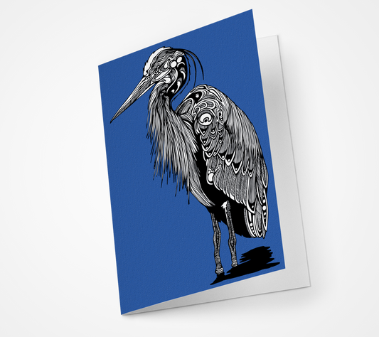Legacy Bound-Great Blue Heron Blank Card-LBP3102