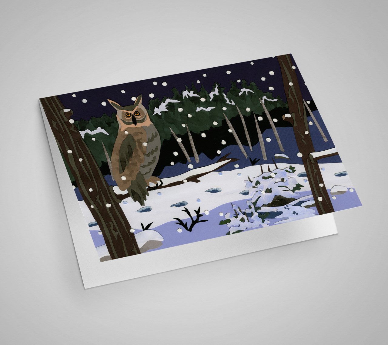 Legacy Bound-Owl in Snow Blank Card-LBP3116