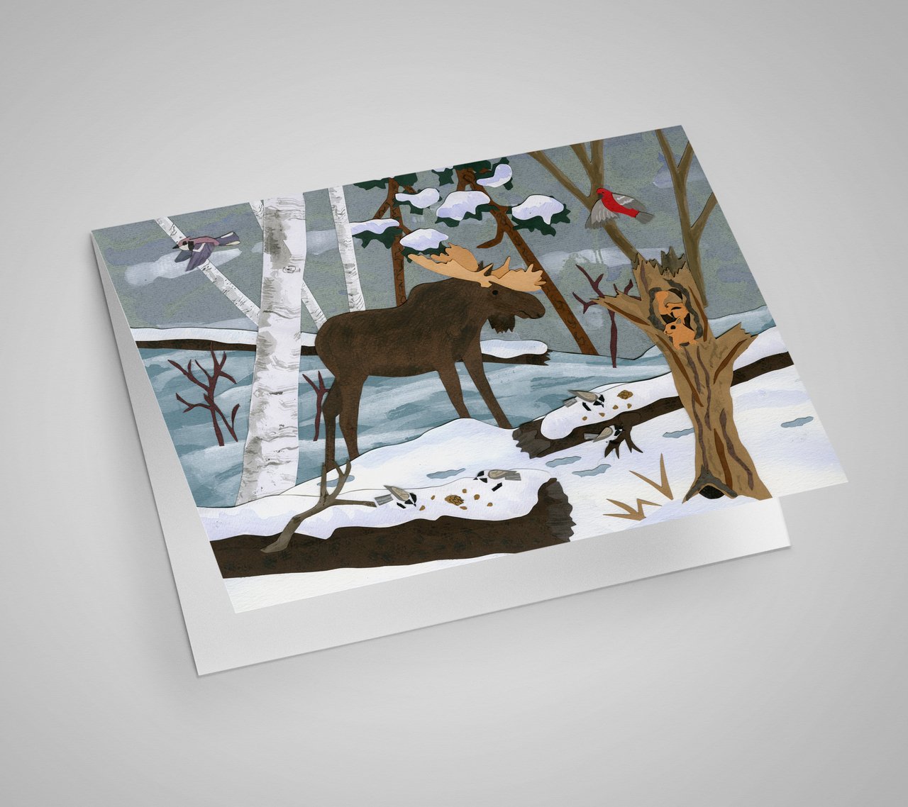 Legacy Bound-Winter Moose Blank Card-LBP3119