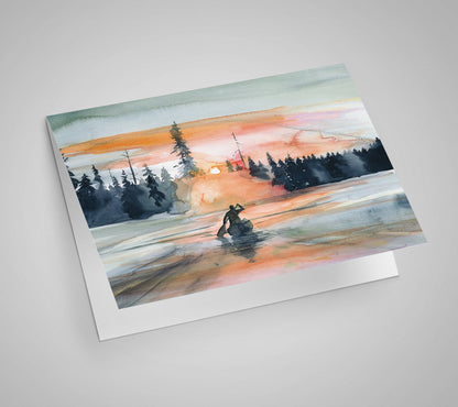 Legacy Bound-Notecards Gift Pack - Wilderness Paddler, 8 Blank Notecards-LBP3201