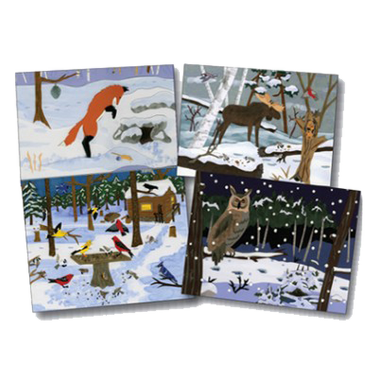 Legacy Bound-Notecards Gift Pack - Winter Wildlife, 12 Blank Notecards-LBP3203