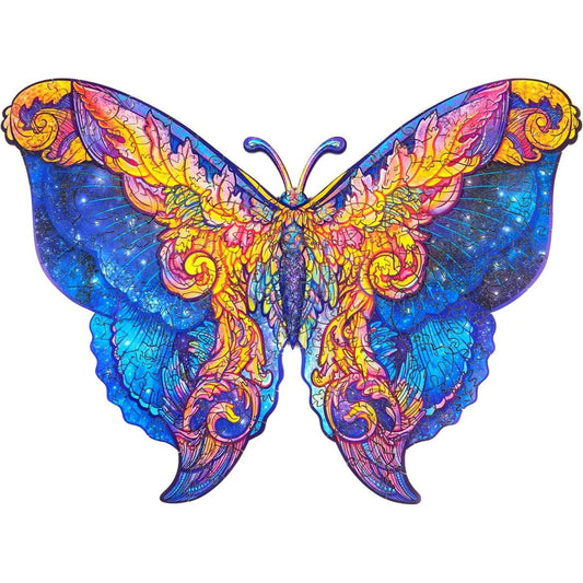 Unidragon-Intergalaxy Butterfly Wooden Puzzle - Medium-UNI-BUT-M