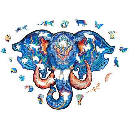 Unidragon-Eternal Elephant Wooden Puzzle - Medium-UNI-ELE-M