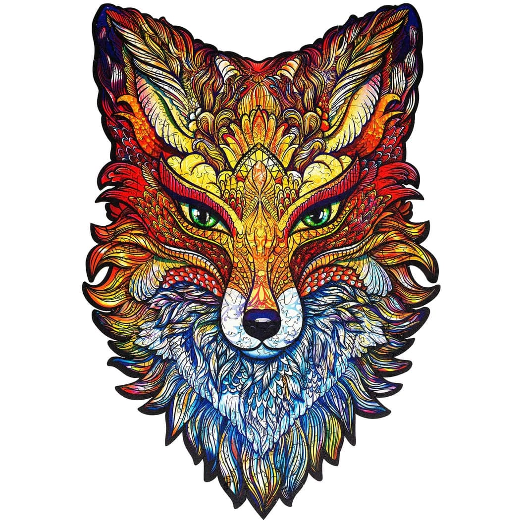 Unidragon-Fiery Fox Wooden Puzzle - Medium-UNI-FFOX-M