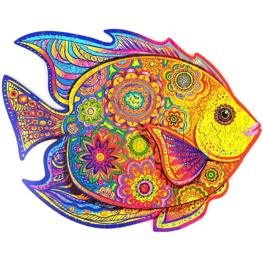Unidragon-Shining Fish Wooden Puzzle - Medium-UNI-FISH-M