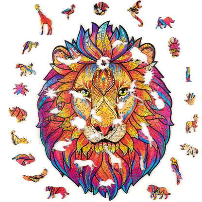 Unidragon-Mysterious Lion Wooden Puzzle - Royal Size-UNI-LION-RS