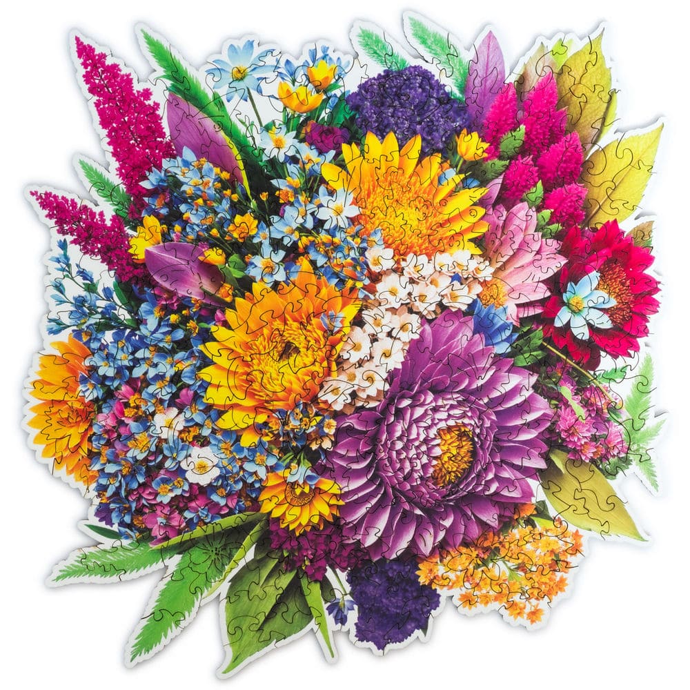 Flowers Blooming Bouquet Wooden Puzzle - 200 Pieces