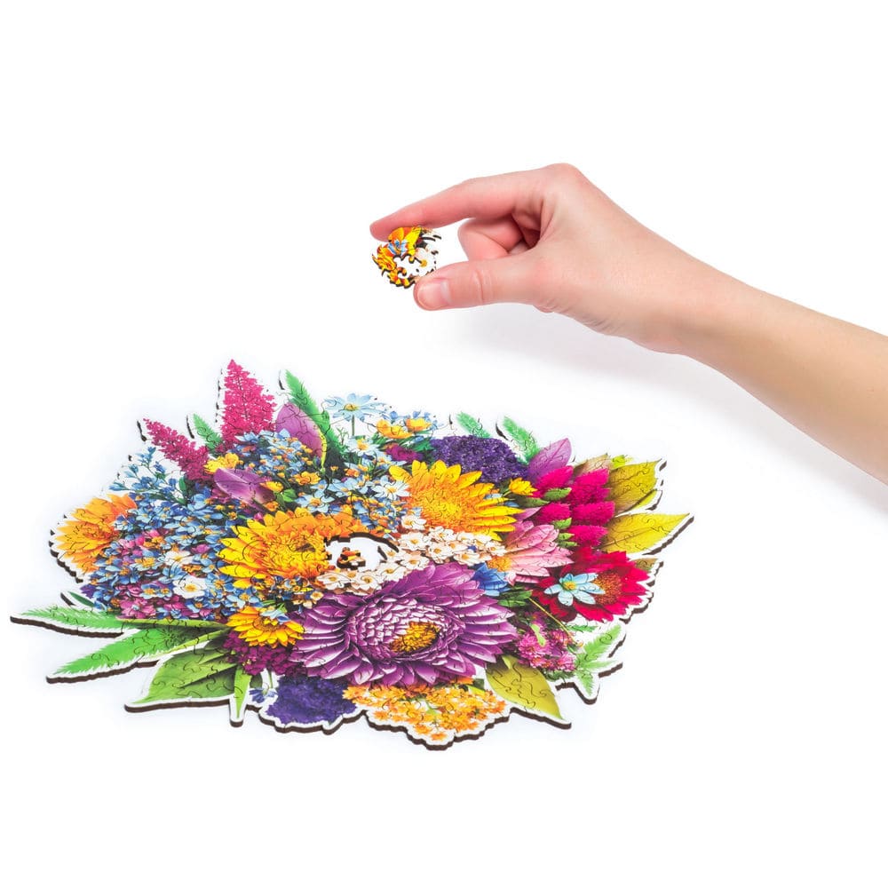 Flowers Blooming Bouquet Wooden Puzzle - 200 Pieces