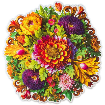 Flowers Charming Bouquet Wooden Puzzle - 200 Pieces