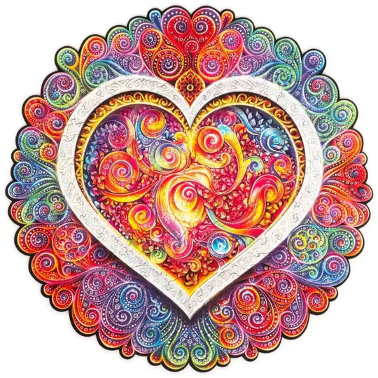 Mandala Conscious Love Wooden Puzzle - Medium