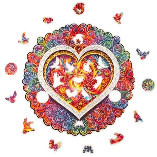 Mandala Conscious Love Wooden Puzzle - Royal Size