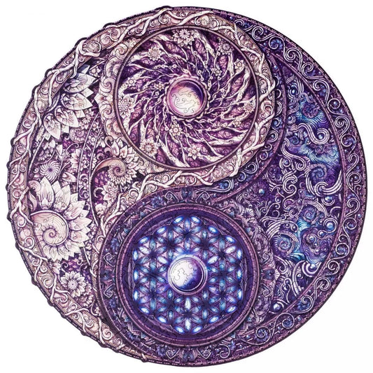 Mandala Overarching Opposites Wooden Puzzle - Royal Size