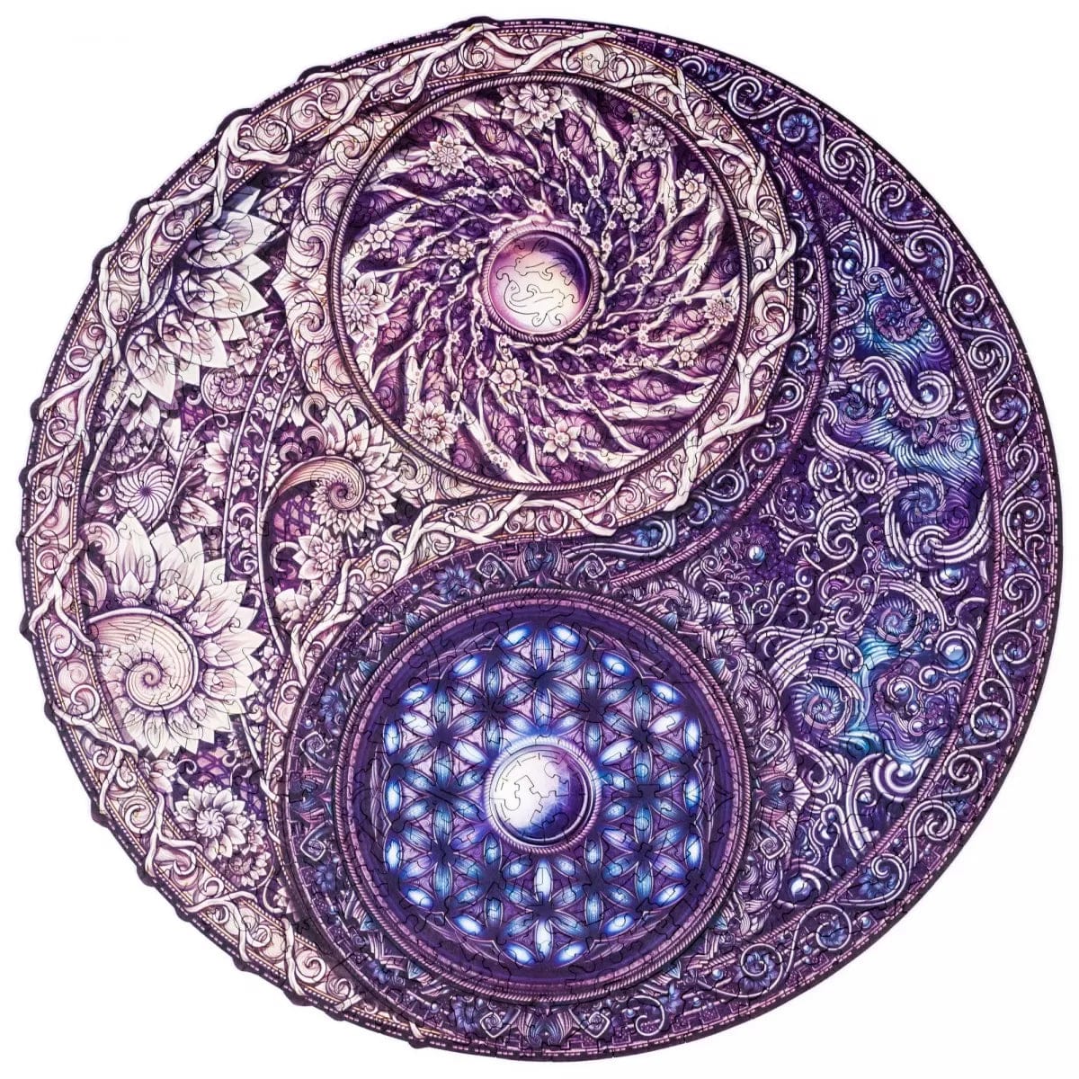 Mandala Overarching Opposites Wooden Puzzle - Medium