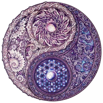 Mandala Overarching Opposites Wooden Puzzle - King Size