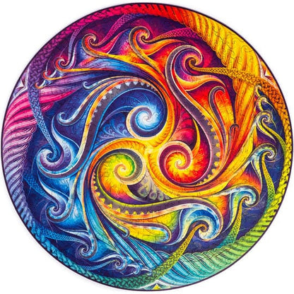 Mandala Spiral Incarnation Wooden Puzzle - Medium