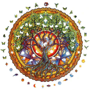 Mandala Tree of Life Wooden Puzzle - Royal Size