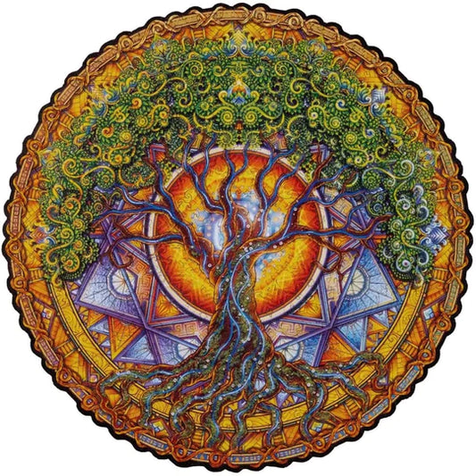 Mandala Tree of Life Wooden Puzzle - Medium