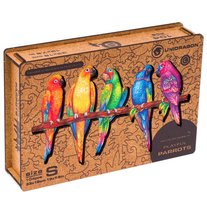 Playful Parrots Wooden Puzzle - Royal Size